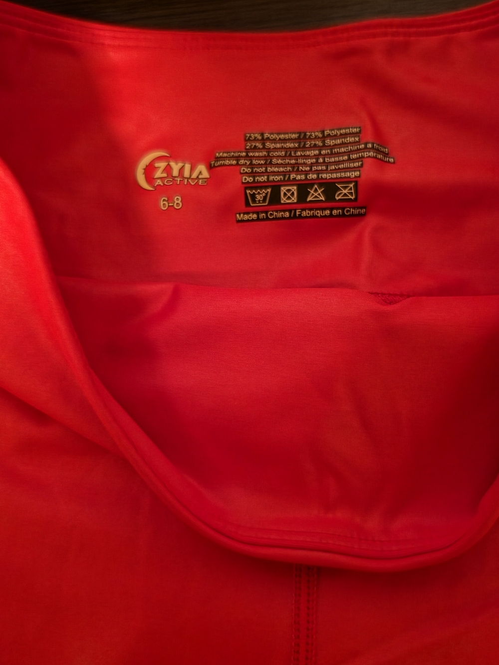 Women’s High-Waist Red Leggings - Picture 3 of 3